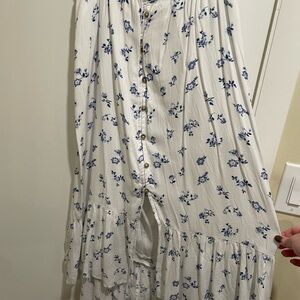 Floral Button-Down Skirt